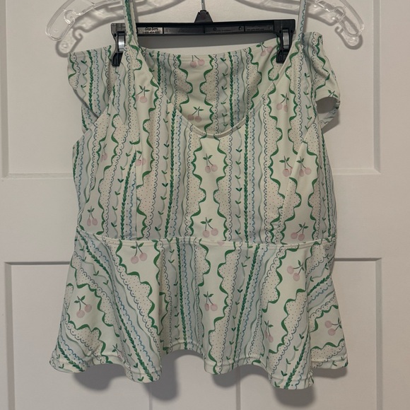 Sweet Honey Women’s Peplum Tankini in mint - Picture 1 of 8